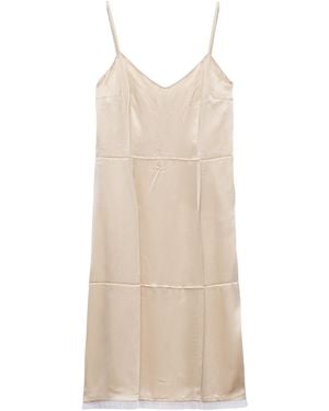 Prada V-Neck Sleeveless Dress - Natural