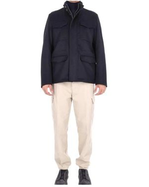 Herno High-Neck Field Jacket - Blue