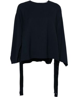 Erika Cavallini Semi Couture Side-Slit Cady Blouse - Blue