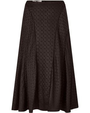 Fendi Flared Long Midi Skirt - Brown