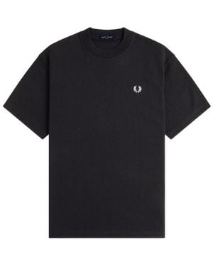 Fred Perry Small-Logo Cotton T-Shirt - Black