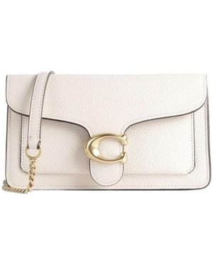 COACH Tabby Logo Plaque Chain-Linked Crossbody Bag - Natural