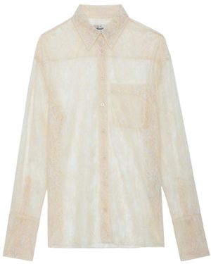 Zadig & Voltaire Lapel Long-Sleeved Shirt - White