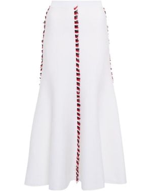 Gabriela Hearst High-Waisted Midi Skirt - White