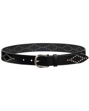 Isabel Marant Studded Buckle Belt - White