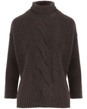 Bruno Manetti Turtleneck Jumper - Brown