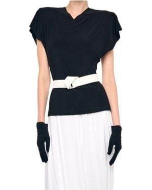 Norma Kamali Draped Blouse - Blue