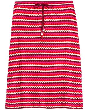 FARM Rio Drawstring Midi Skirt - Red