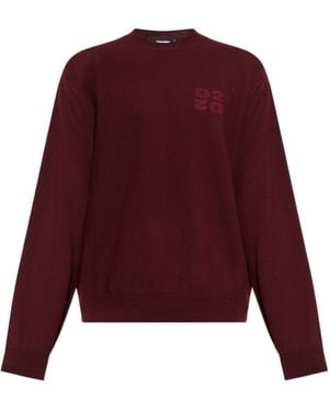 DSquared² Crew-Neck Long-Sleeve Jumper - Purple