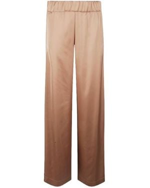 D.exterior Elastic Waist Casual Trousers - Natural