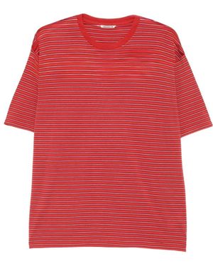 AURALEE Short-Sleeved T-Shirt - Red