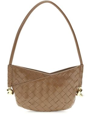 Bottega Veneta Mini Solstice Nocciola Tote - White