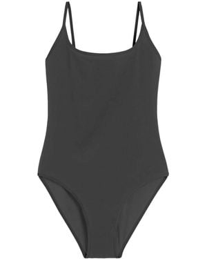 TOTEME Stripe Edge Swimsuit Swimwear - Black
