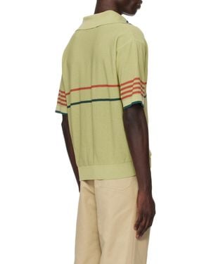 Bode Palmer Knitted Polo Shirt - Green