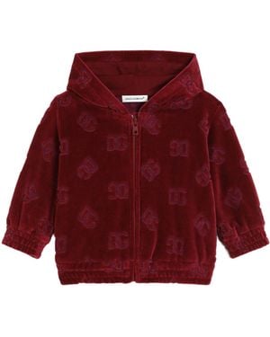 Dolce & Gabbana Logo Jacquard Jersey Sweatshirt - Red