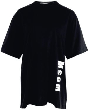 MSGM Logo-Print T-Shirt - Black