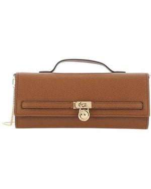 MICHAEL Michael Kors Hamilton Chain Clutch Bag - Brown