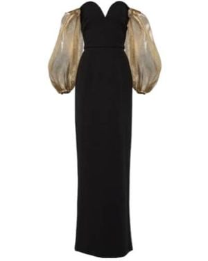 Safiyaa Off-Shoulder Crêpe Gown - Black