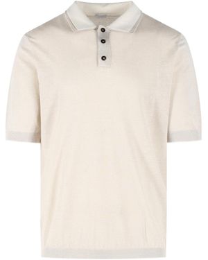Eleventy Double-Layer Collar Polo Shirt - White