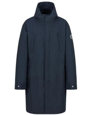 Dior Homme Zip-Up Hooded Parka - Blue