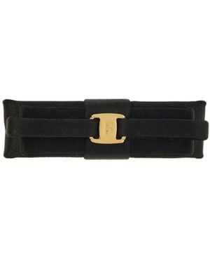 Ferragamo Mini Ribbon Hair Clip - White