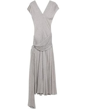 JW Anderson Jw Anderson Knotted Waist Longline Dress - Grey