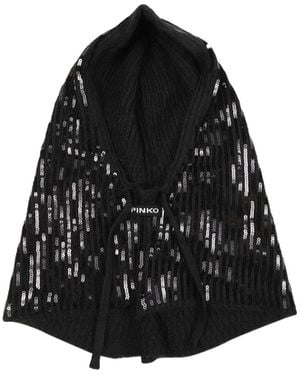 Pinko Ribbed Hat - Black