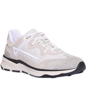 Herno Panelled Lace-Up Trainers - White