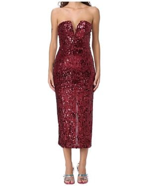 Aniye By Sleeveless Strapless Dress - Red