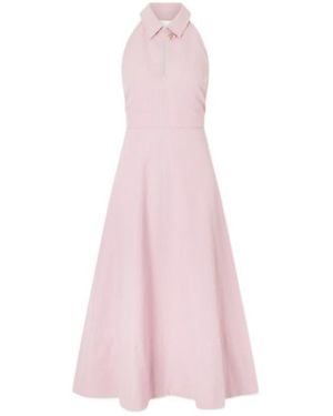 Veronica Beard Halterneck Midi Dress - Pink