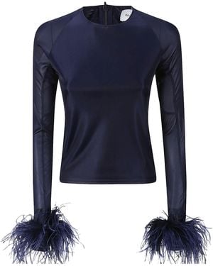 16Arlington Alero Feather-Trim Top - Blue