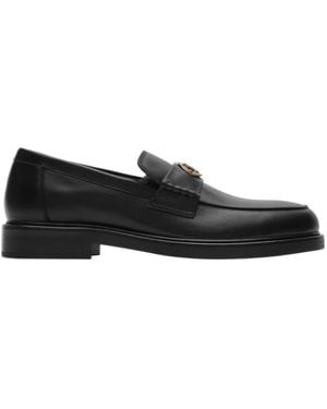 Burberry Leather Pembroke Loafers - Black