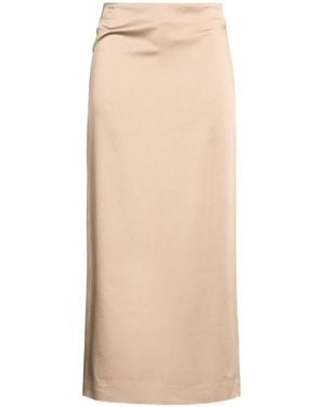 Brunello Cucinelli Solidcolor Satin Fitted Dress - Natural
