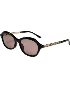 Gucci Oval-Frame Sunglasses - White