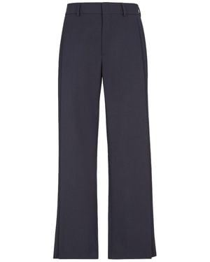 Fendi Crepe Straight Trousers - Blue