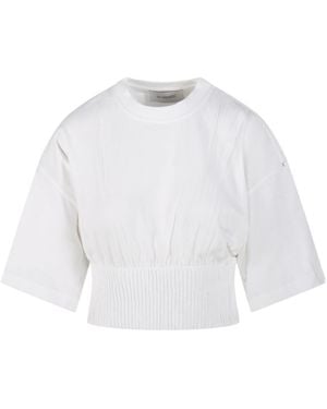 Sportmax Fosco Smocked Waist T-Shirt - White