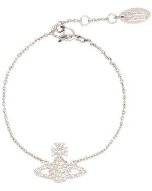 Vivienne Westwood Orb Embellished Chain-Linked Bracelet - White