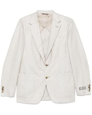 Canali Single-Breasted Blazer - White