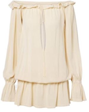 AYA MUSE Cryo Ruffled Minidress - Natural