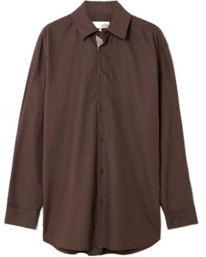 Kallmeyer Long-Sleeved Solid-Color Shirt - Brown