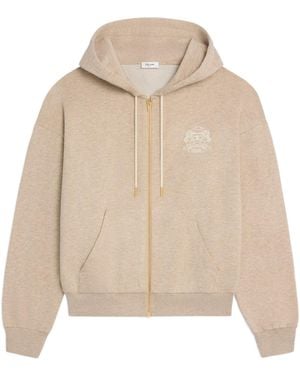 Celine Zipped Blason Hoodie - Natural