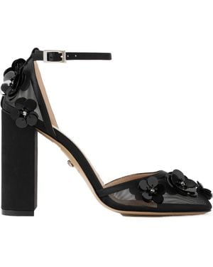 Mach & Mach Decorated Mesh High Heels - Black
