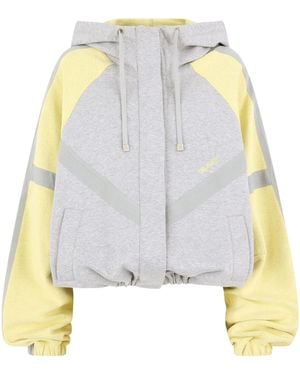 The Attico The Color Blocked Bomber Jacket - Metallic