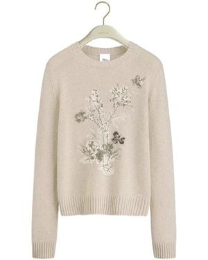 Dior Iviera Embroidered Sweater - Natural