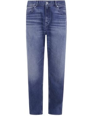 7 For All Mankind Straight Fit Faded Jeans - Blue