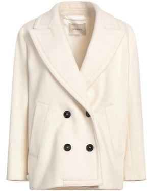 MAX&Co. Minimalist Woolen Coat - Natural
