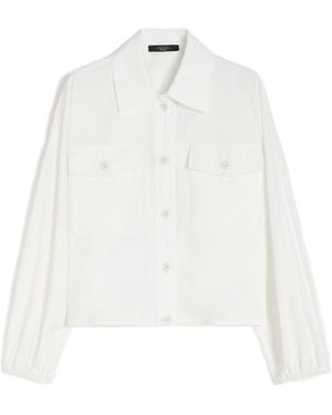 Weekend by Maxmara Flap-Pocket Button-Up Jacket - White