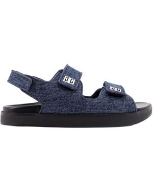 Givenchy Logo Detailed Strap Sandals - Blue