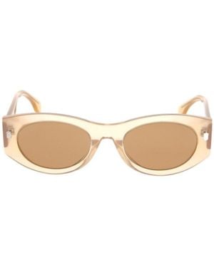 Fendi Eyewear Oval Frame Sunglasses - Natural