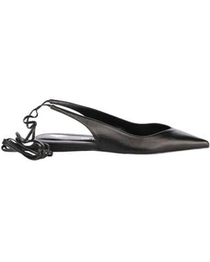 The Attico Venus Slingback Ballerina Shoes - Black